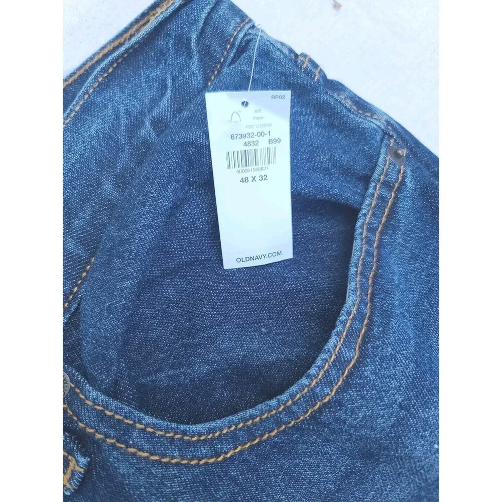 NWT Old Navy Mens Blue Jeans 48 x 32 Athletic Taper
